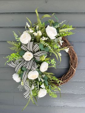 712-186-Everyday farmhouse white cabbage rose wreath(95)