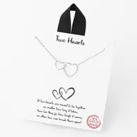 11130-Heart Cutout Link Charm Necklace-W(20)