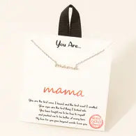 11129-Gold Dipped Mama Pendant Necklace-W(16)